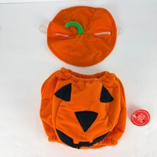 VTG Deadstock Build A Bear BAB Pumpkin Costume 2 Piece Set Clothes Halloween