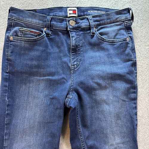 Tommy Hilfiger Nora Mid Rise Womens Size 29x38 Denim Jeans Dark Wash - Picture 2 of 9
