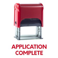 APPLICATION COMPLETE Self Inking Rubber Stamp