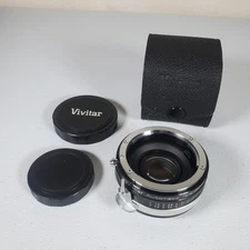 Vintage Vivitar Automatic Tele Converter 2X-3 for Nikon w/ Caps & Case
