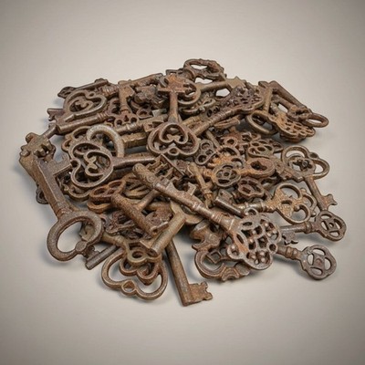 Cast Iron Skeleton Keys   19th Century