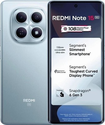 Redmi Note 15 5G Factory Unlocked Dual SIM 8GB 128GB Blue Global Version