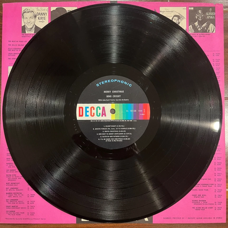 Bing Crosby – Merry Christmas - MID 60's Reissue STEREO - Decca DL 78128  VG/VG+ - Image 3 of 4