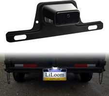 License Plate Frame with Light - License Plate Holder - Bracket -Large-Black