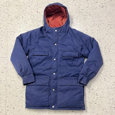 Vintage Penfield Jacket S Blue Puffer Goose Down Insulated Parka 80s Made Korea