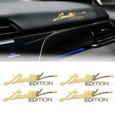 4pcs Gold Limited Edition 3D Logo Vehicle Sticker Emblem Badge Decal Car Styling