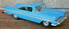 Custom Built 1:24 Hard Body 1959 Impala Drag Slot Car, Parma Edge Chassis, AS-IS