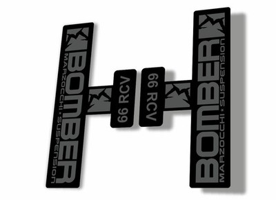Marzocchi Bomber 66 RCV 2009 Fork Suspension Sticker Decal Kit Adhesive Gray