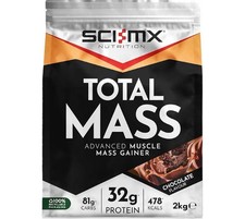SCI-MX Total Mass Gainer 2kg Whey Protein Powder Shake High Calorie Weight Gain 11.53 per kilo