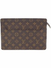 Louis Vuitton Monogram Leather Brown Pochette Homme Shoulder Bag