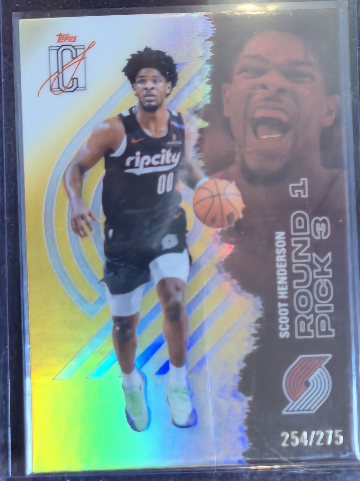25-26 Topps Signature Class Scoot Henderson #75 Yellow Chrome 245/275