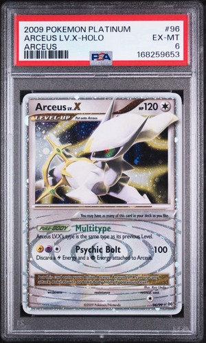 PSA 6 2009 POKEMON PLATINUM ARCEUS #96 ARCEUS LV.X-HOLO LOW POP 83 CLEAN 💎🔥