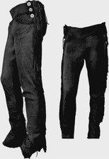 Men Western Hippy Cowboy Pant Rodeo Suede Leather Pant Trouser Men Vintage Pant