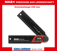 Sola Winkelmesser WMD 200 Messbereich 270 ° SchenkelläNge 230 Mm