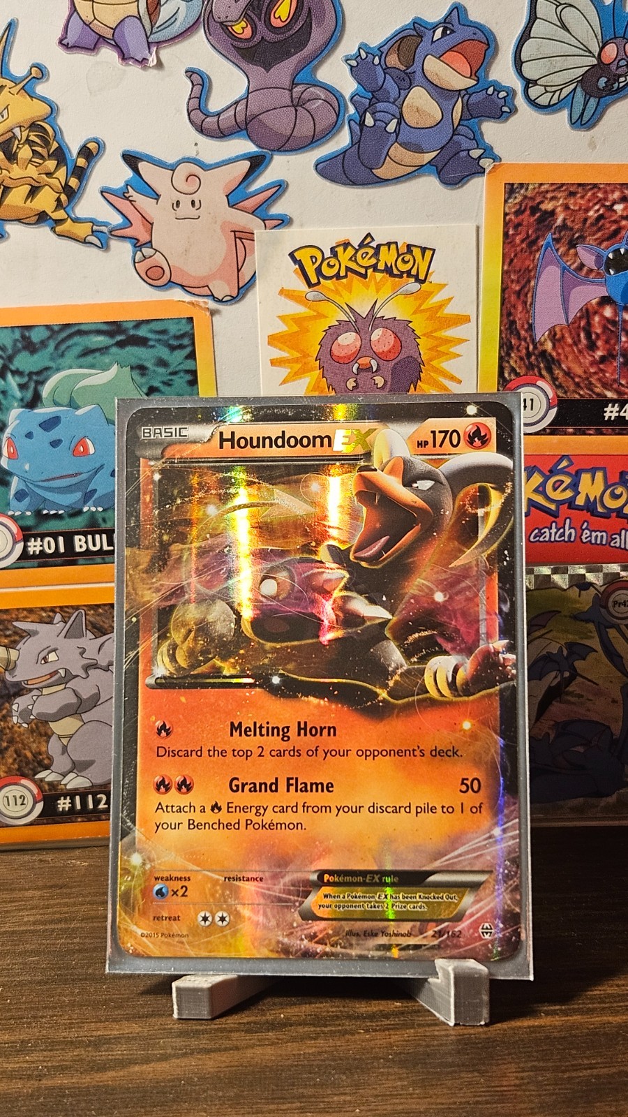 Pokemon TCG Houndoom EX 21/162 Breakthrough Holo - Moderately Played