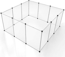 Pet Dog Playpen Clear Acrylic Puppy Dog Play Pen Indoor Portable Small Animal