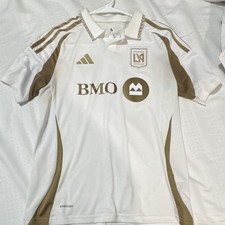 adidas Los Angeles FC LAFC MLS Soccer Jersey Boys 13-14Y/164 White/Gold