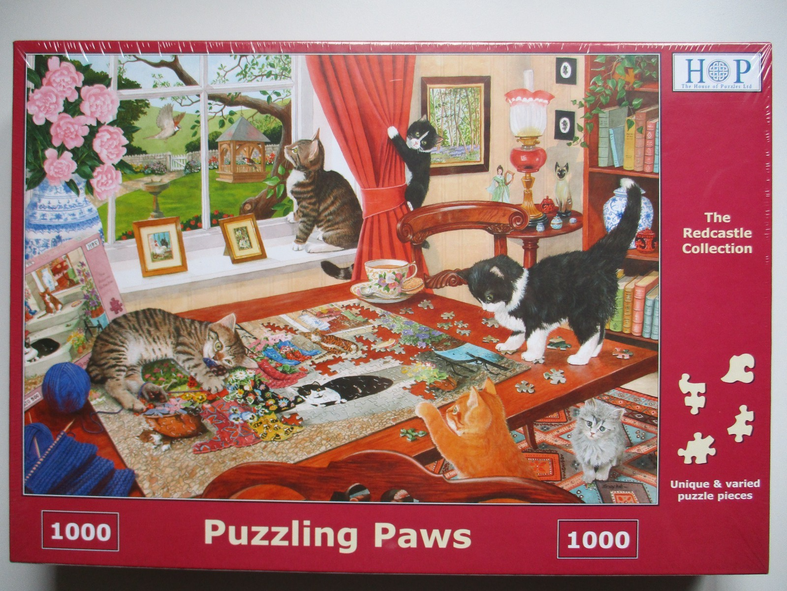 PUZZLING PAWS BRAND NEW 1000 PIECE JIGSAW PUZZLE HOP REDCASTLE COLLECTION CATS