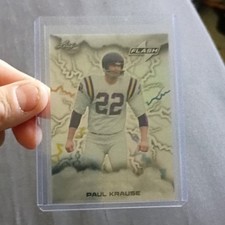 Leaf Flash Paul Krause #22 1/1 Pre-Production Proof Football Trading Card