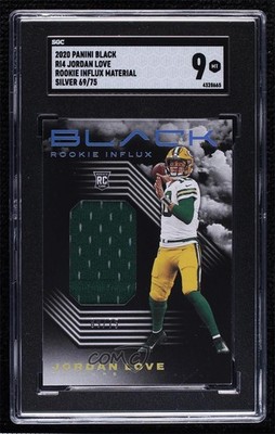 2020 Black Rookie Influx Materials Silver 69/75 Jordan Love SGC 9 MINT RC 0an5
