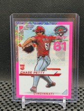 Chase Petty RC 2025 Prospect Edition Holo Prospect Ticket Pink #16/79 #180 Reds