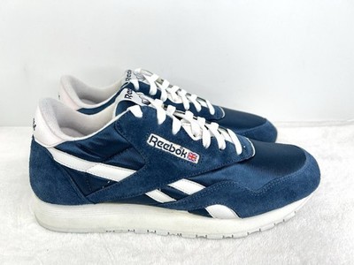 Vintage Reebok Classic Nylon Suede Sneaker Men s Size 9 Blue White 80s 90s