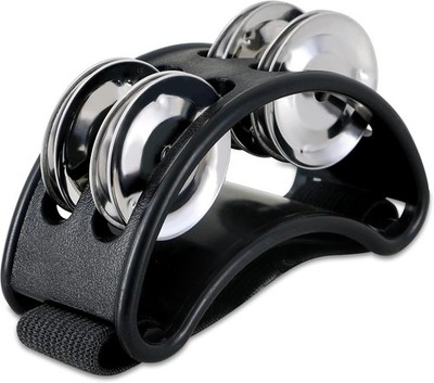 Foot Tambourine Percussion Musical Instrument Foot Percussion with Steel Jingle 