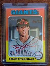 2024 Topps Heritage High Number - Real One Red Auto Tyler Fitzgerald #ROA-TF /75