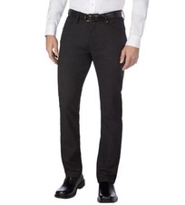 Urban Star Men's Stretch 5 Pocket Pant Relaxed Fit Elastic Waistband Black 30x32