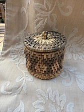 Mini Wicker Basket with Lid