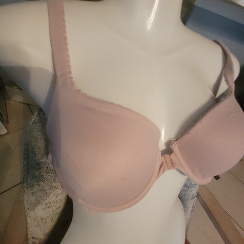 Victoria Secrets beige gepolsterter Damen BH MIT BÜGEL 36C Frontverschluss Racerback