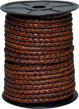 Round Braided Genuine Leather String Bolo Cord, Rope for Jewelry Making, Necklac