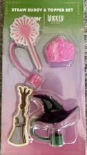 New Dunkin' Donuts Wicked Collaboration Straw Buddy And Topper Set 