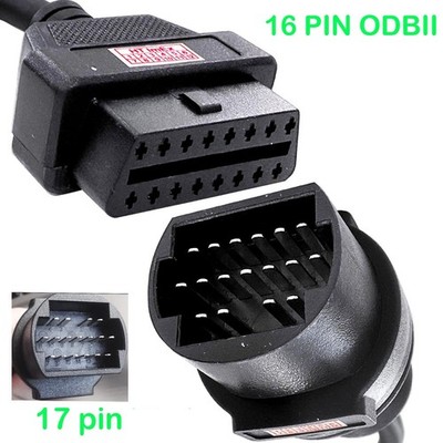 17pin auf 16Pin OBDII Kabel OBD1 to OBD2 Connector Adapter kompatibel mit Toyota