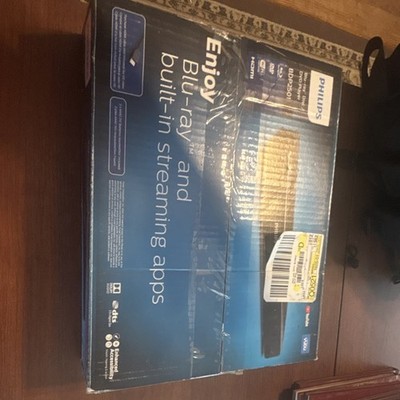 Philips BDP2501 Blu-ray DVD Player, Wi-Fi, Streaming Apps, HDMI, Remote Control