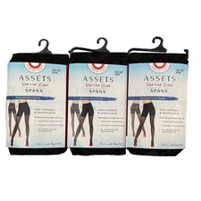 SPANX Assets Red Hot Label 3 Pair Textured Lace ZigZag Shaping Tights Black 4 D 