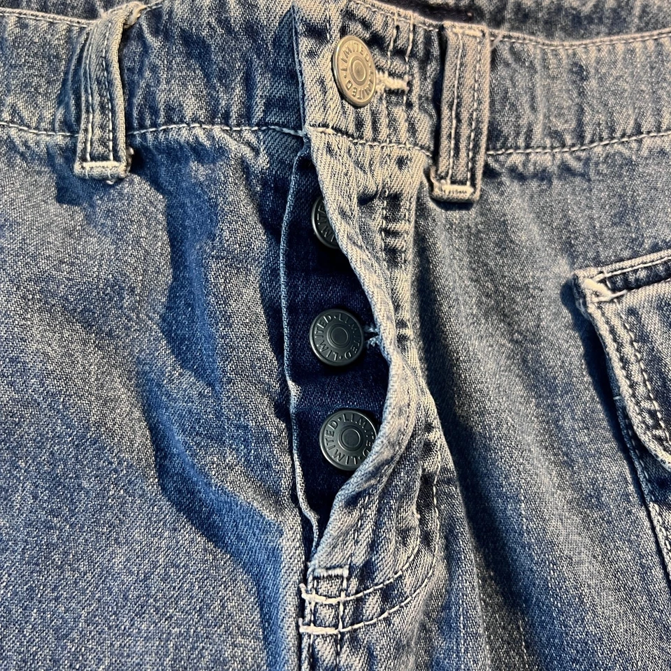 Vintage The Limited Shorts Feminino 4 Y2K Cintura Baixa Jeans Carga Jorts Skatista Grunge - Imagem 4 de 4