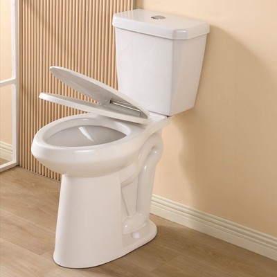 21'' Tall Two Piece Elongated Toilet Dual Flush 0.8/1.28 GPF for Seniors Disabled
