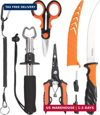 TORIOX Fishing Tool Kit,Fishing Pliers Set with Fish Lip Gripper, Fillet Knife,