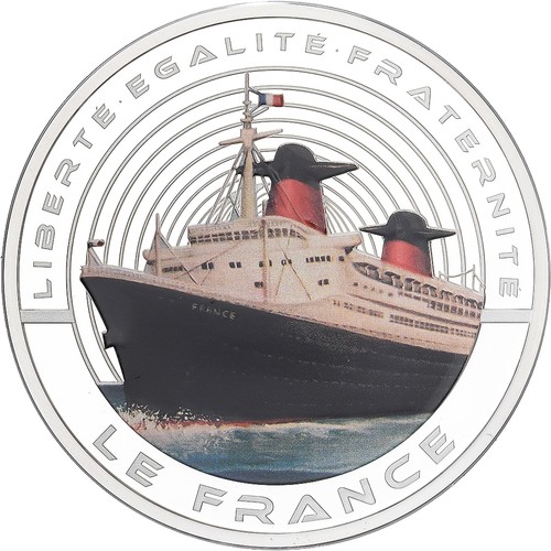 [#1213825] Frankrijk, Medaille, Les Fleurons Français, Le France, Zilver, FDC - Afbeelding 1 van 2