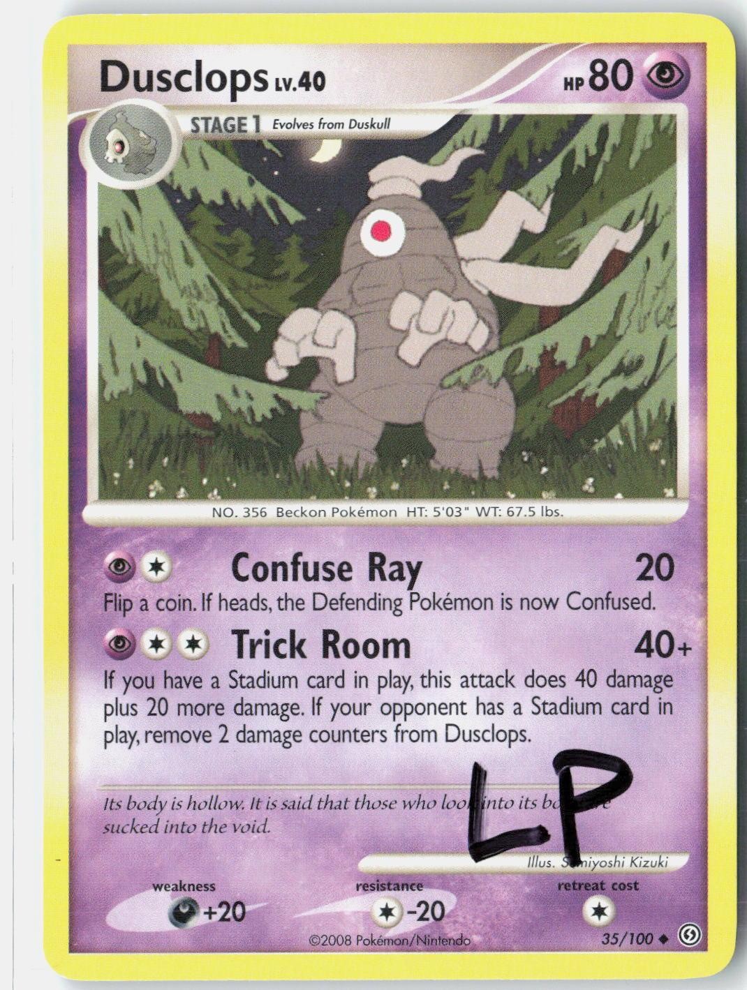 Dusclops 35/100 Uncommon Stormfront Pokemon Lightly Played
