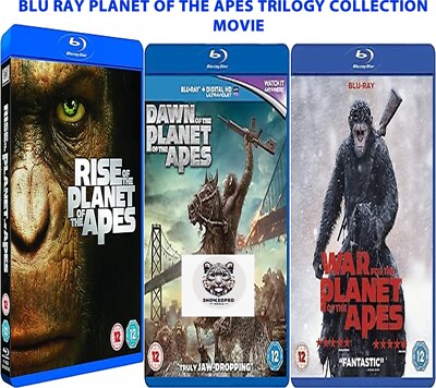 BLU RAY PLANET OF THE APES TRILOGY COLLECTION MOVIE FILM PART 123