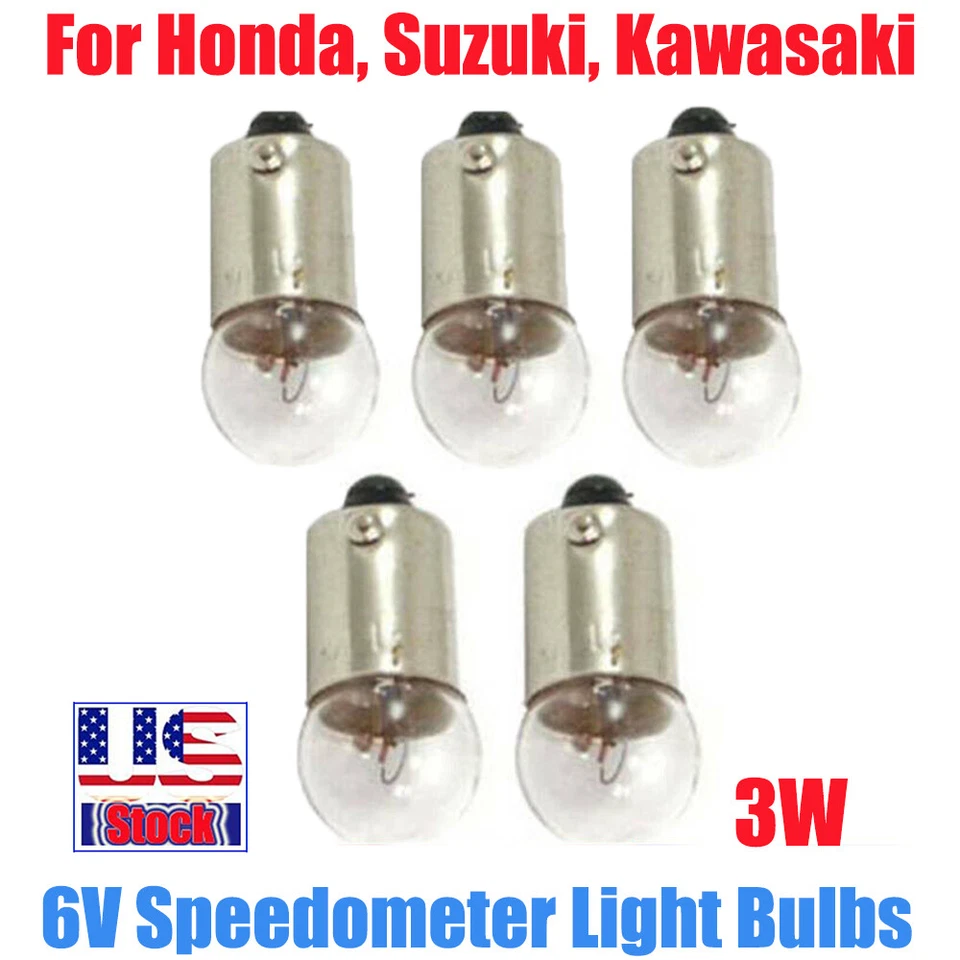 6V Speedometer Light Bulbs Fits Suzuki RV90 RV125 SP370 SP400 OR50 PE250 GN400TX - Image 2 of 4