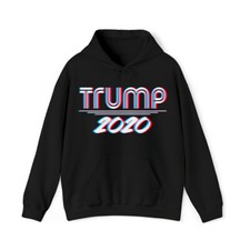 Trump 2020 3D Effect Graphic Hoodie, Sizes S-5XL