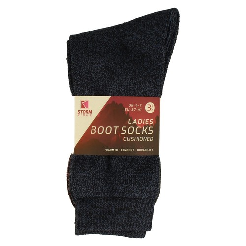 Storm Ridge SK572 weiche Stiefelsocken für Damen Größe 4-7 x 3 Paar