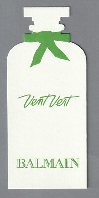 Werbekarte - Advertising Card - Vent Vert de Pierre Balmain