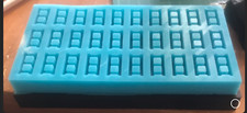 Platinum Cured Silicone mold for 2 cm cement cinder blocks makes 30 bricks