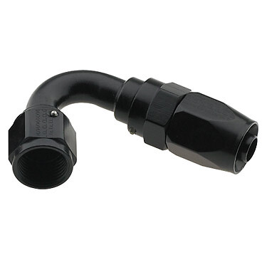 FRAGOLA 231211-BL FRAGOLA Hose Fitting #10 120 Deg to #12 Hose Black
