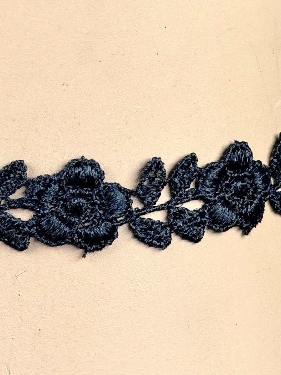 Choker In Pizzo Floreale Vintage Nero: Collana In Costume - Foto 8