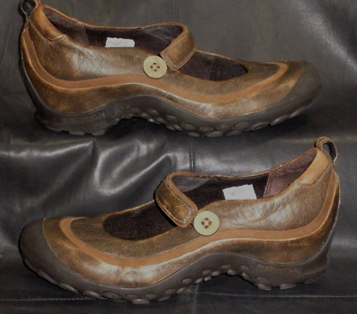 Merrell Plaza Emme Women's brown leather Mary jane style pumps shoes size US 7.5